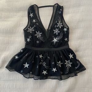 Star Embroidered Top
